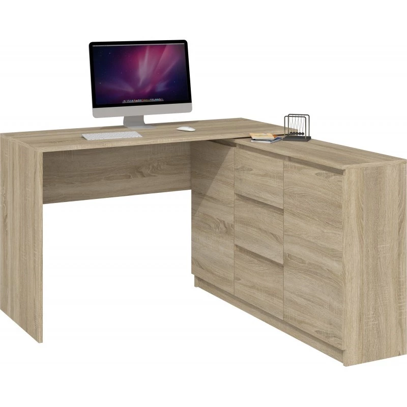 Topeshop BIURKO PLUS SONOMA scrivania per computer color rovere