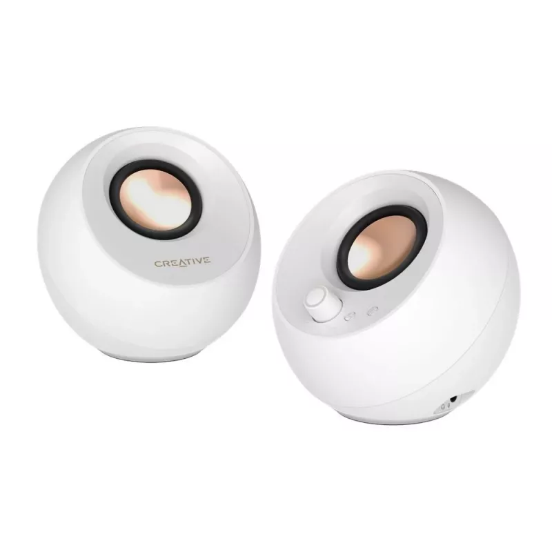 Creative Labs Pebble Pro bianco jack USB-A/C Bluetooth amplificatore digitale - diffusori - Bluetooth 5 (51MF1710AA003)