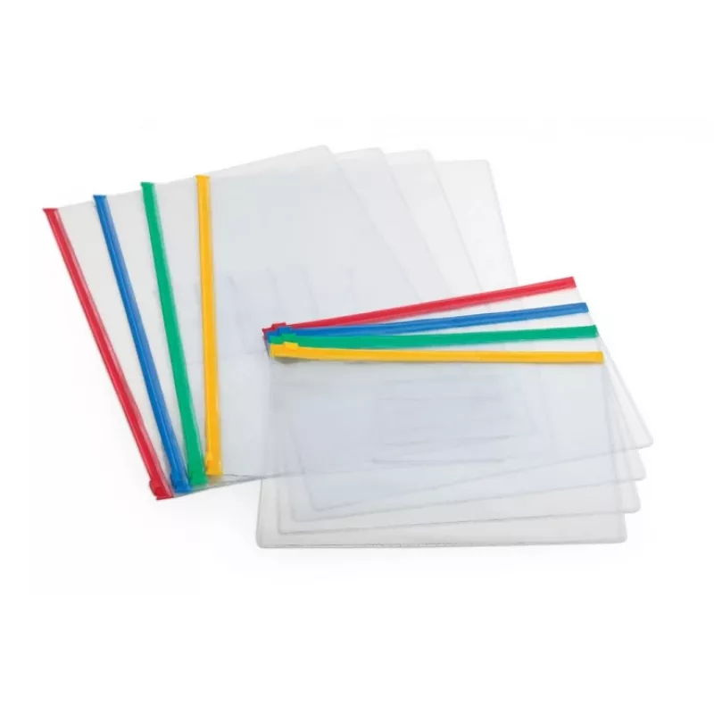 Cartella Forpus, A5, con zip, in vari colori, trasparente