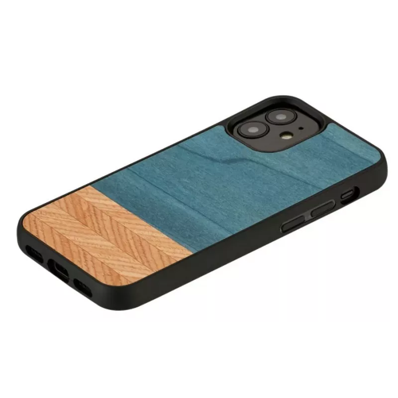 Custodia per cellulare Man and Wood per iPhone 12 mini — Denim nero