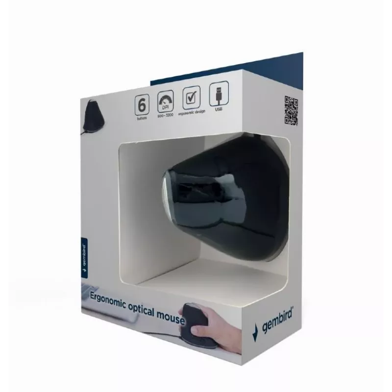 Mouse Gembird MUS-ERGO-03 USB Type-A ottico per destrimani