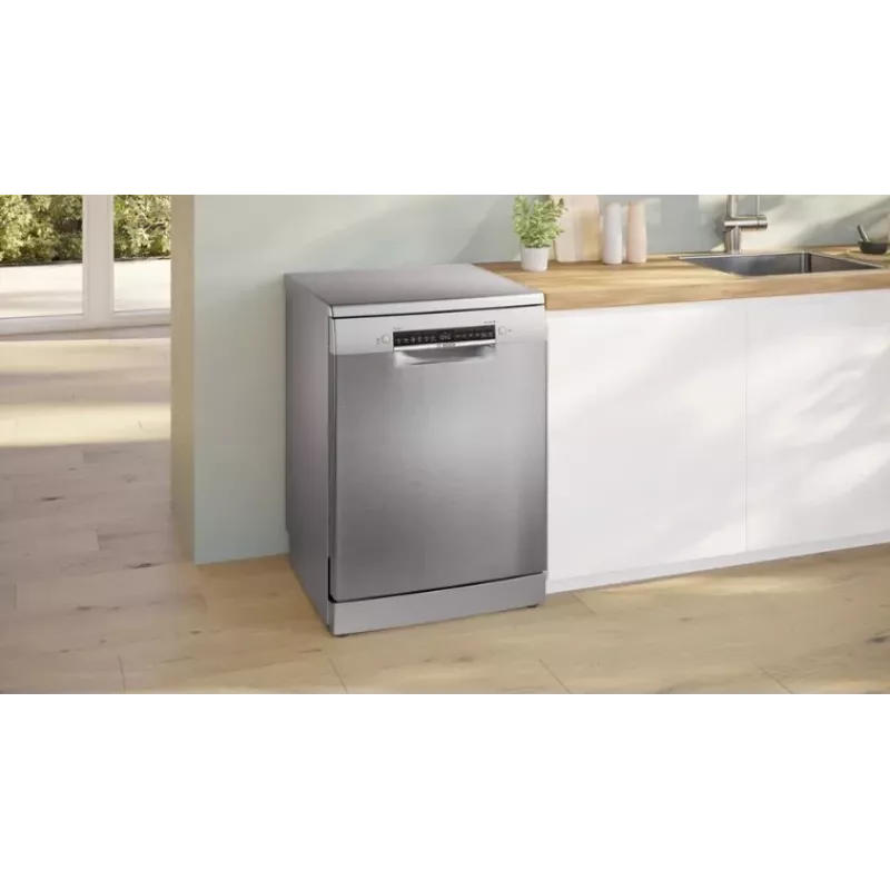 Bosch SMS4EVI04E lavastoviglie a libera installazione, 13 coperti, 46 dB, classe energetica D, Home Connect, 60x60x84,5 cm, acciaio
