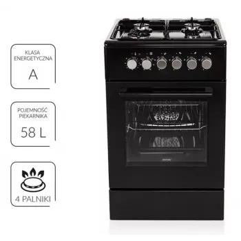 Cucina a gas/elettrica MPM MPM-56-KGM-12B nero