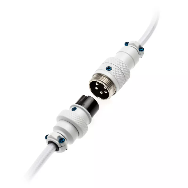 Cavo a spirale USB Ducky White Edition DACOC2-WHT1, rimovibile, design a spirale bianco
