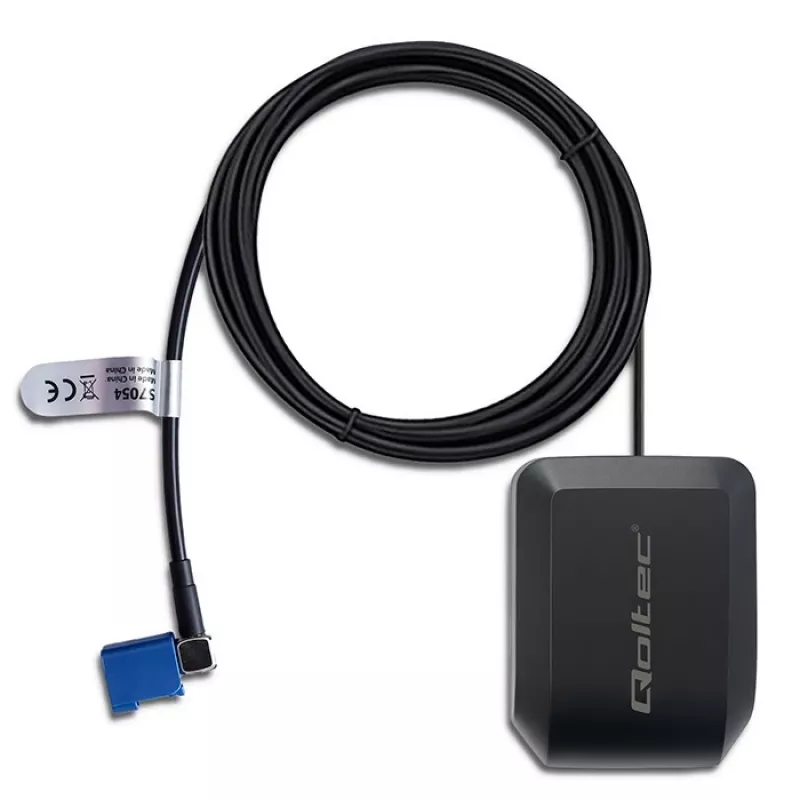 Antenna GPS GLONASS QOLTEC 57054 con base magnetica, guadagno 28 dB