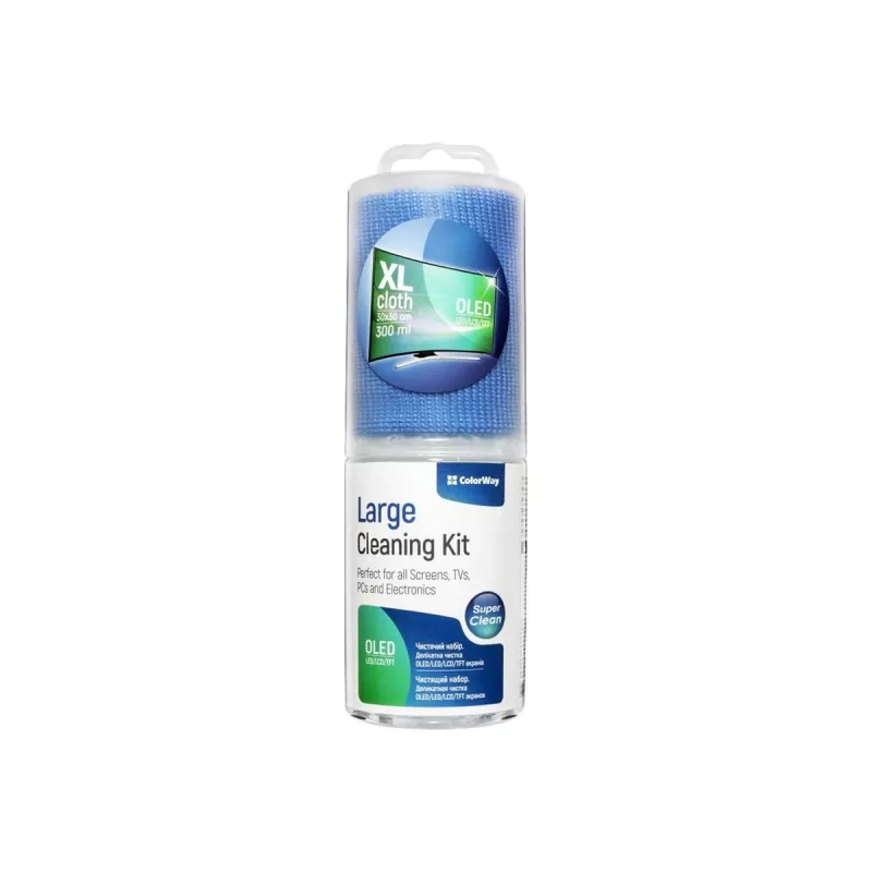 ColorWay | Kit di pulizia elettronica | Panno in microfibra | 300 ml