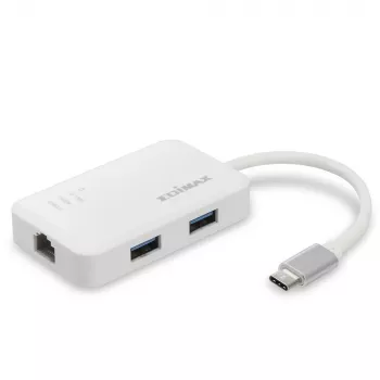 Edimax EU-4308 dock per laptop/replicatore di porte USB 3.2 Gen 1 (3.1 Gen 1) Type-C bianco