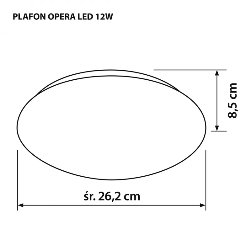 Plafoniera LED moderna Activejet OPERA LED 12W