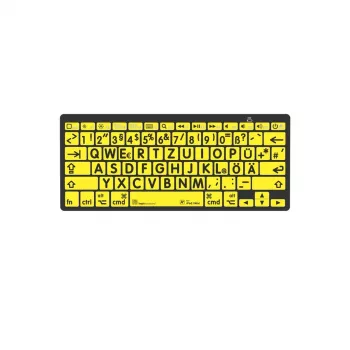 Tastiera Logickeyboard LKB-LPBY-BTON-DE Bluetooth QWERTZ tedesco nero - giallo (LKB-LPBY-BTON-DE)