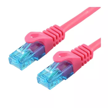 Cavo di rete LOGON TCU55U0025M Cat5e U/UTP (UTP) 2,5 m magenta RJ-45 dorato