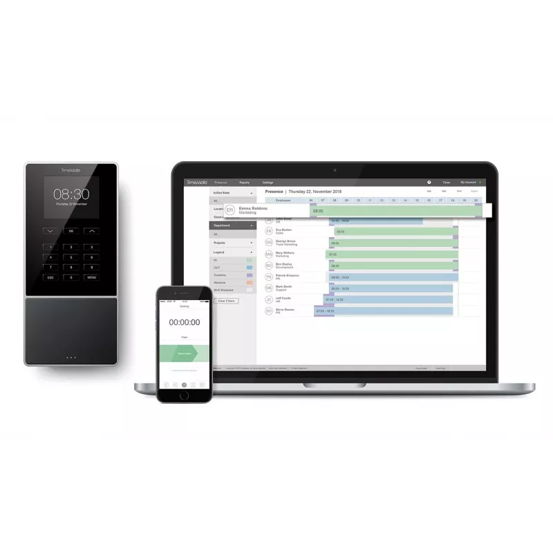 Rilevatore presenze Safescan 125-0586 nero impronta digitale password smartcard