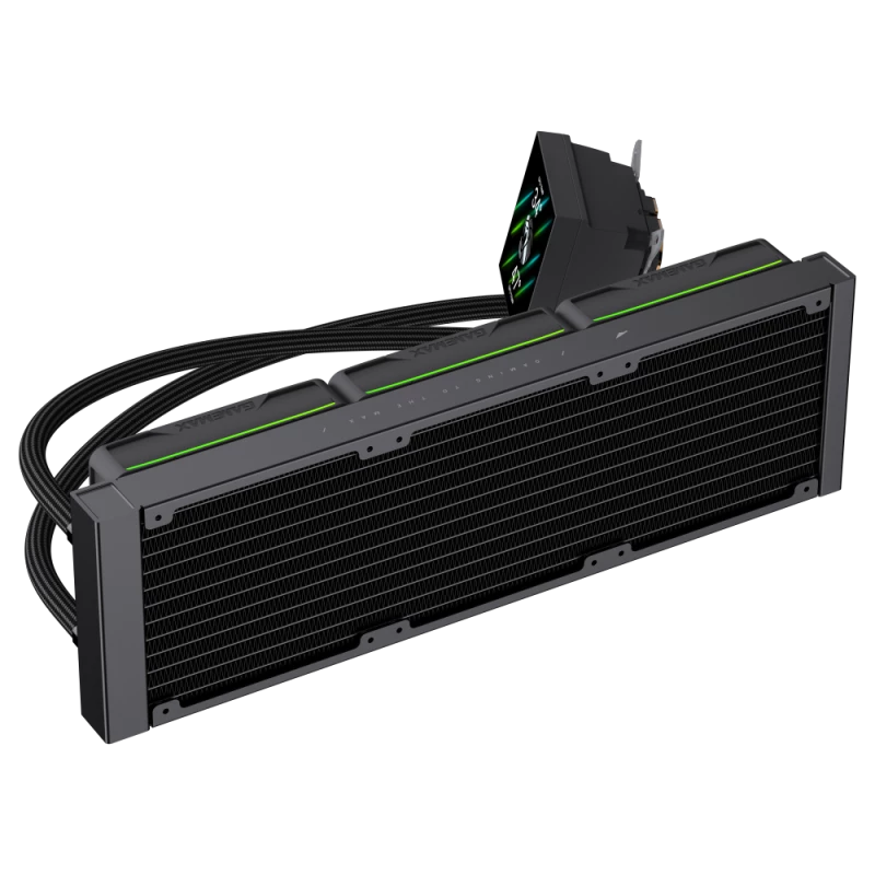 Gamemax | Dissipatore a liquido per CPU | HAILSTORM 360 LCD | nero