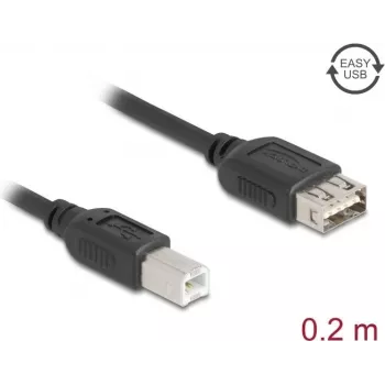 Cavo USB DeLOCK 81528 0,2 m USB B USB A nero USB 2.0