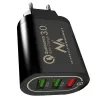 Caricabatterie da parete USB MACLEAN MCE479B — 3 porte USB, 18W di potenza totale, compatto