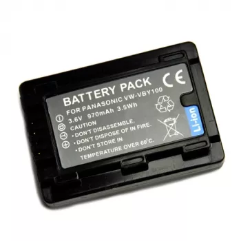 Batteria Extra Digital Panasonic VW-VBY100 3,6V 1860mAh per dispositivi portatili