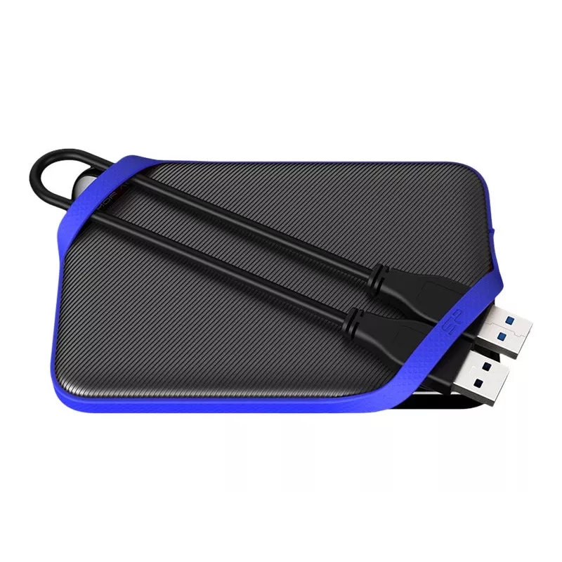 Disco rigido esterno Silicon Power A62S 2TB, USB Type-A 3.2 Gen 1, blu/nero