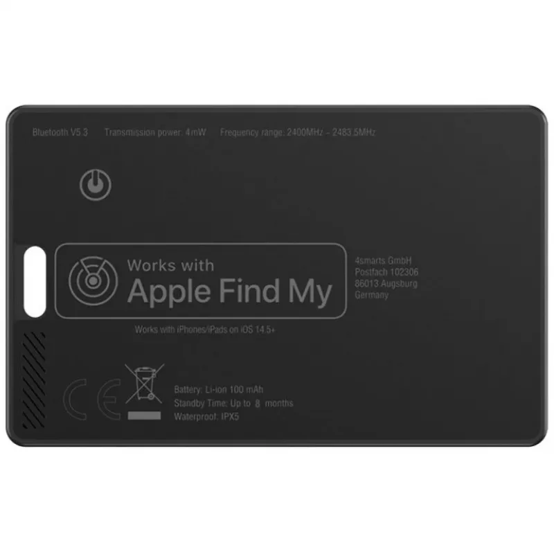 4smarts localizzatore SkyTag Card ReCharge, nero