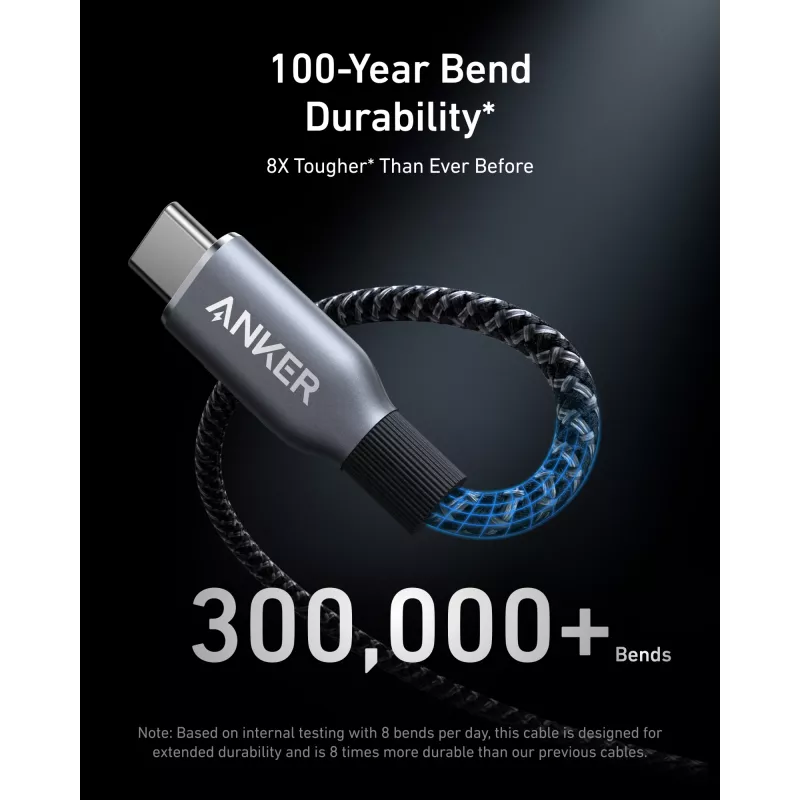 Anker Innovations Prime cavo USB-C a 90cm 240W treccia Upcycled - cavo - digitale/dati (A88E2011)