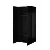 Armadio cama meble PAFOS 2D 90×55,5×198,5 cm nero opaco — 2 ripiani