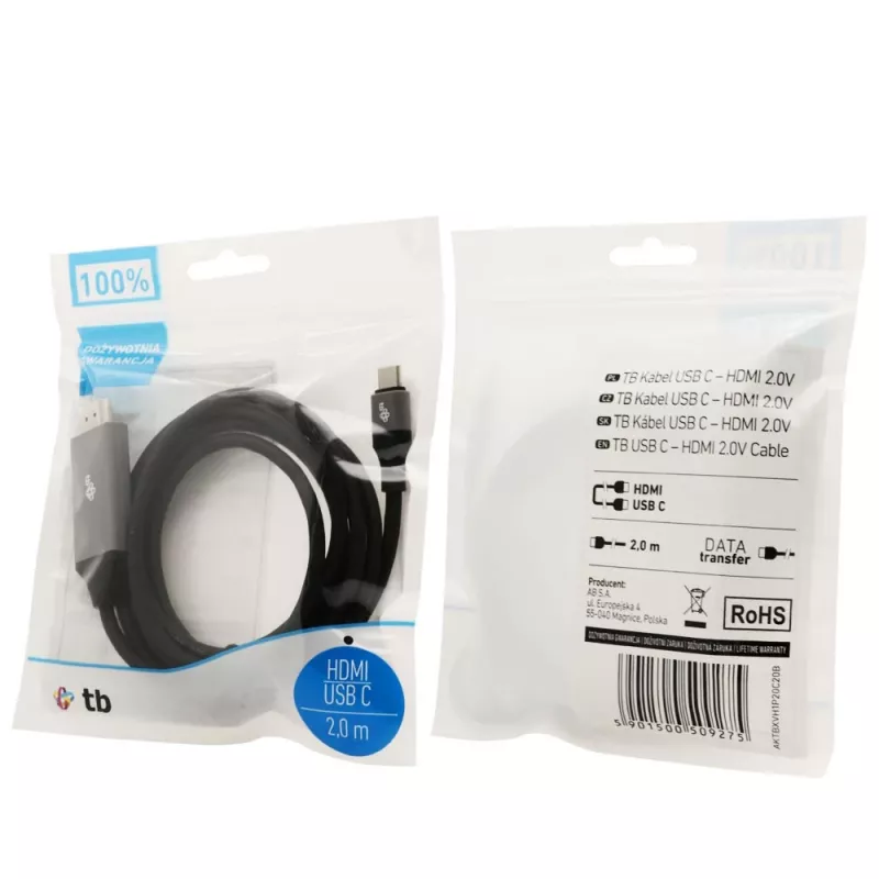 Cavo TB HDMI 2.0V - USB 3.1 Type-C (AKTBXVH1P20C20B)