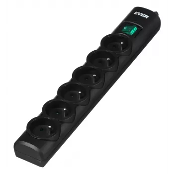 Ever OPTIMA protezione da sovratensione 1,5 m (6 x UTE; 10 A; nero) (T/LZ08-OPT015/0000)