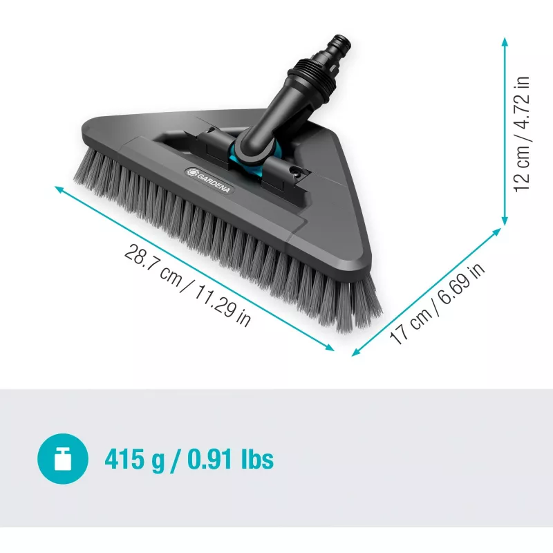 Gardena Cleansystem spazzola con manico soft flex, 18812-20