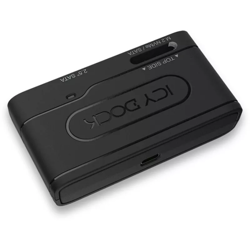 ICY DOCK EZ-Adapter MB104U-1SMB - controller di memoria - 2.5, M.2 (6,4 cm) - M.2 Card (PCIe NVMe & SATA) / SATA SSD - USB 3,2 (Gen 2) - nero (MB104U