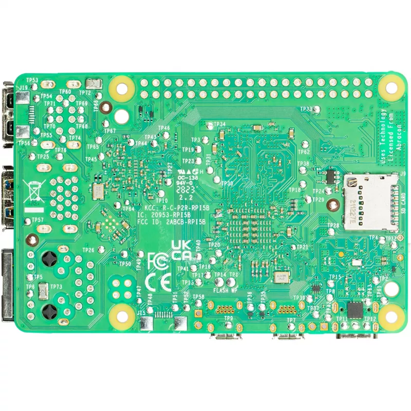 Single-board computer Raspberry Pi 5 scheda di sviluppo — 2400 MHz Arm Cortex-A76, fino a 16 GB LPDDR4x, MicroSD, USB 3.2, Wi‑Fi 5