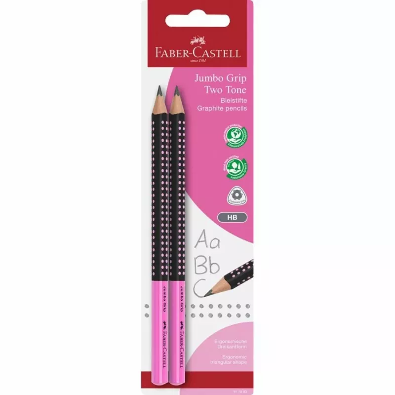 Matita FABER-CASTELL Jumbo Grip Two Tone 2xBS BK
