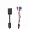 Cavo VGA a 3×RCA SBOX VGA-1022 M/M 2 m, connettore VGA maschio a tre RCA composite, lunghezza 2 metri