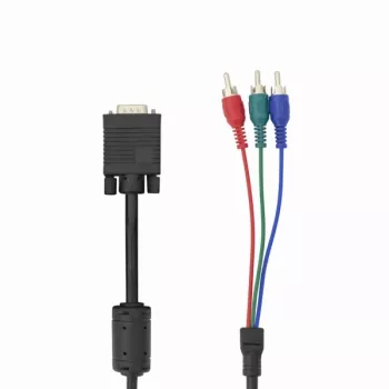 Cavo VGA a 3×RCA SBOX VGA-1022 M/M 2 m, connettore VGA maschio a tre RCA composite, lunghezza 2 metri