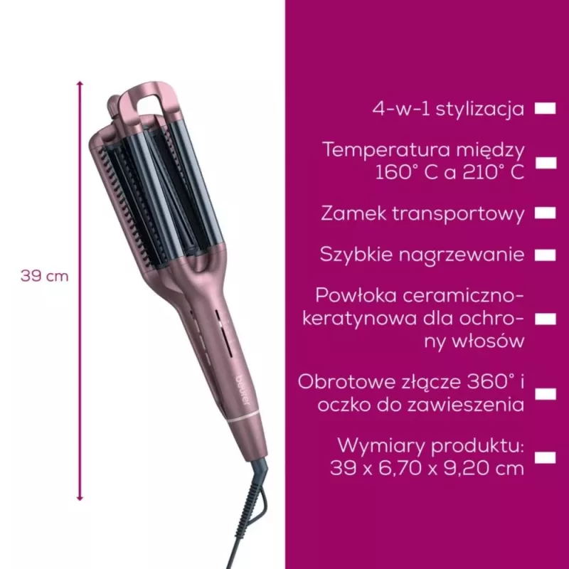 Styler per capelli Beurer HT65 arricciacapelli e piastra 2-in-1, modello HT65