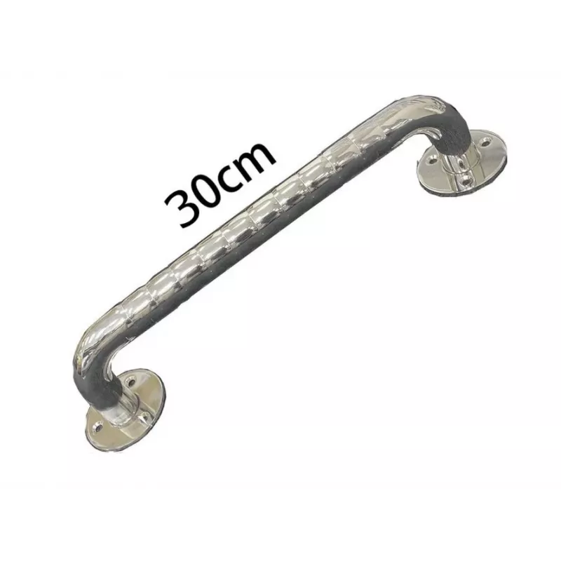 Maniglia di sostegno in acciaio inox rigata per il bagno 30 cm