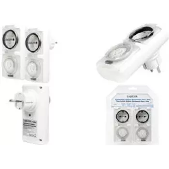 LogiLink ET0006A Timer, bianco, confezione da 2