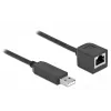 Cavo di collegamento seriale DeLOCK 64163 USB 2.0 Type-A a RS-232 RJ45 50 cm nero