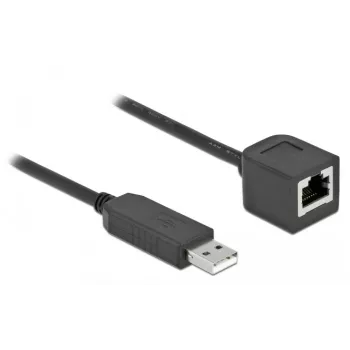 Cavo di collegamento seriale DeLOCK 64163 USB 2.0 Type-A a RS-232 RJ45 50 cm nero