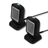 Lettore di codici a barre fisso 1D/2D QOLTEC 50864, sensore LED, USB (con cavo), nero, 145×85×80 mm