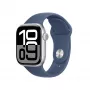 Apple Watch S10 Alluminio Cellular 42mm Argento (Cinturino Sport Denim) S/M