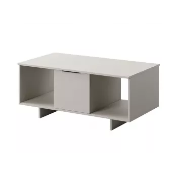 Tavolino cama meble ALMA 100×55×55 cm, piano rettangolare beige, finitura cashmere