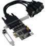 Exsys EX-44384 Scheda PCIe 4x seriale RS-232 DB9, Low Profile