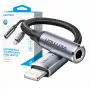 Adattatore audio Vention Lightning su 3,5 mm BMBHA, adattatore cablato Lightning su 3,5 mm con cavo da 0,1 m, grigio