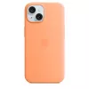 Apple iPhone 15 Custodia in silicone compatibile MagSafe – Orange Sorbet
