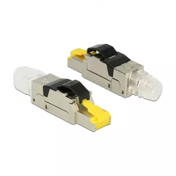 Connettore per fili RJ45 DeLOCK 86485 nero argento trasparente giallo