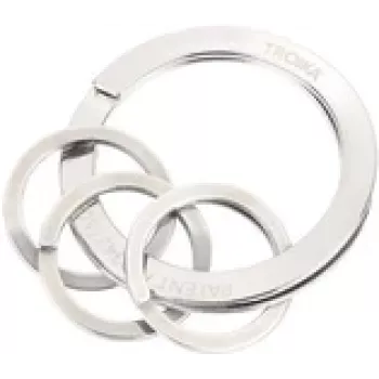 Portachiavi TROIKA NAIL GUARD argento acciaio inox 6 mm altezza 3,5 cm diametro