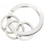 Portachiavi TROIKA NAIL GUARD argento acciaio inox 6 mm altezza 3,5 cm diametro
