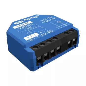 Interruttore intelligente Shelly 1 Gen3 – wireless, 240 V AC, case in plastica, 42×16×37 mm, confezione da 4