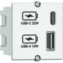 Ciabatta multipresa Bachmann 917.2271 con uscita USB-A e USB-C 22W