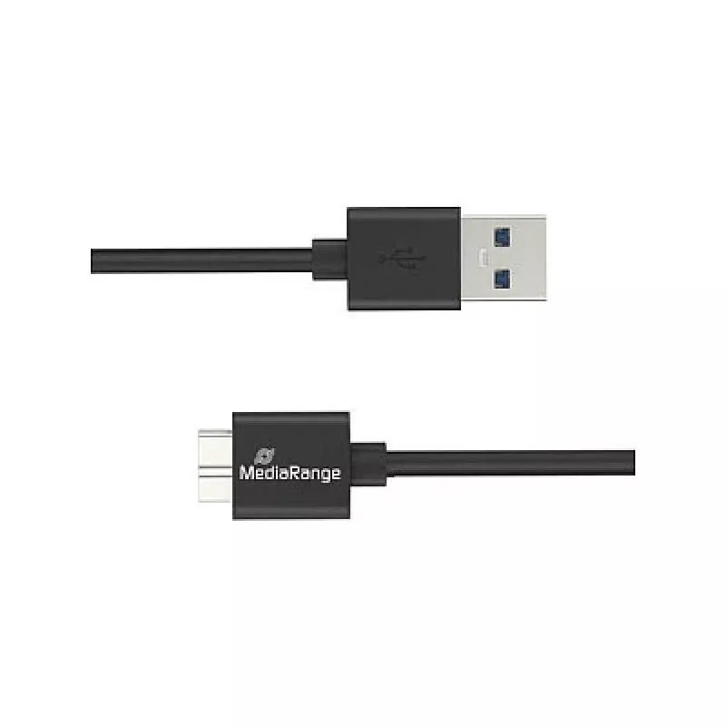Cavo di ricarica e sincronizzazione USB-A a Micro-B USB 3.0 MediaRange MRCS239 — 50 cm, 5 Gbit/s, 5 W, nero