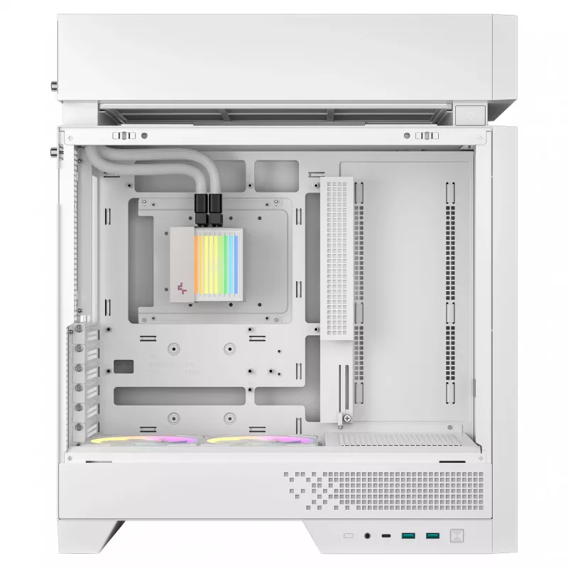 Case per PC desktop DeepCool CL6600 WH — bianco, supporta alimentatori ATX/PS2/SFX/SFX-L, 140 mm anteriore, 120/140 mm superiore/posteriore, unità 2,5 pollici e 3,5 pollici