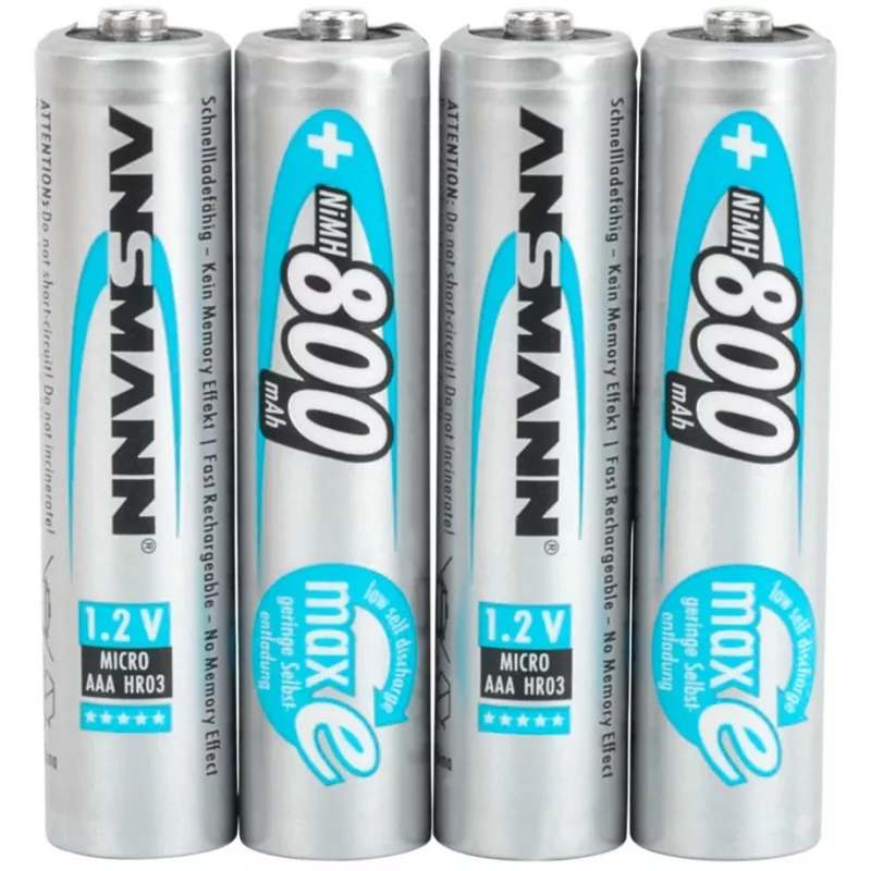1x4 Ansmann maxE batteria ricaricabile NiMH Micro AAA 800 mAh 5035042
